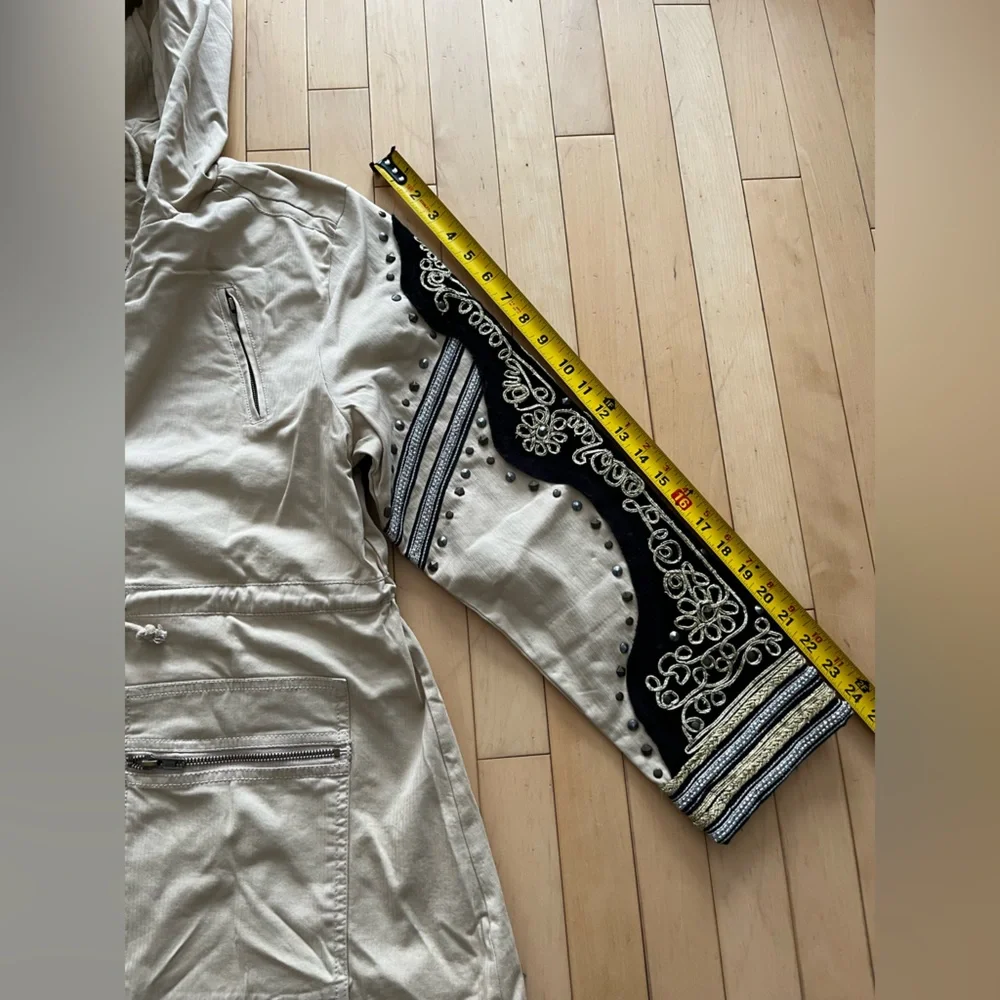 Free People Golden Quills Military Parka with Embroidered Sleeves - Picture 11 of 16